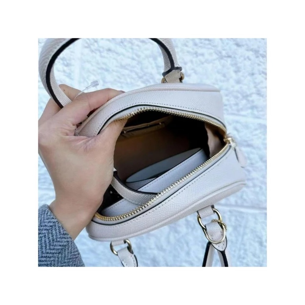 Coach Sydney Satchel Bag - Gold/Chalk - Picture 2 of 12